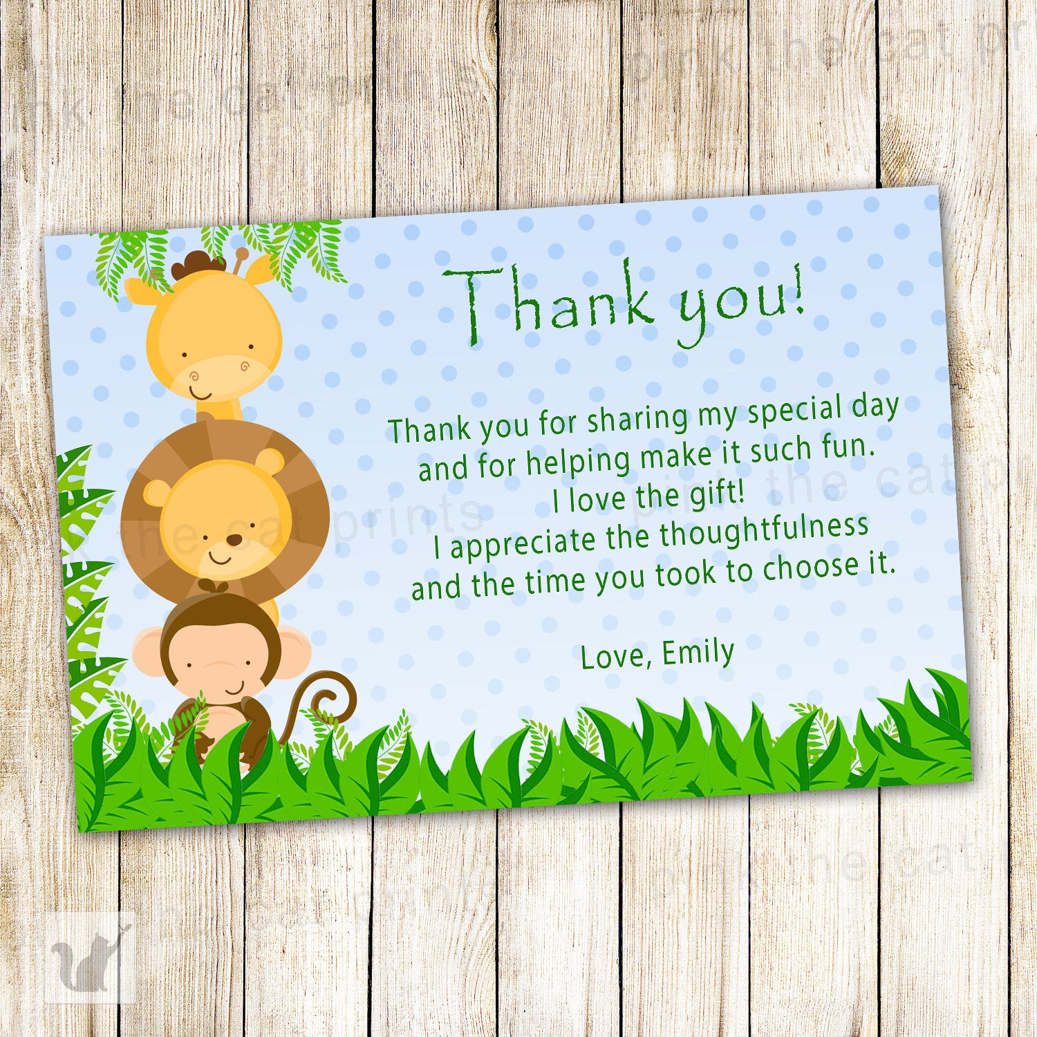 Thank you baby shower cards